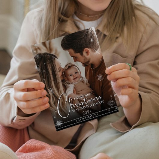 Premier Noël en tant que maman et papa Photo Impri