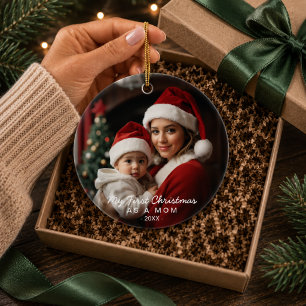 Premier Noël en tant que maman Ornement photo