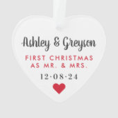 Premier Noël en tant que Monsieur et Madame Mariag (dos)