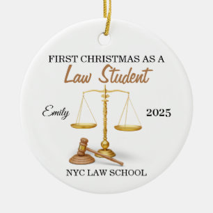 Premier Noël en tant qu'étudiant en droit Ornement