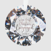 Premier Noël engagé Diamond Photo personnalisée (devant)