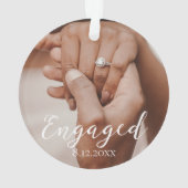 Premier Noël Engagé Photo Keepsaké Acrylique (dos)