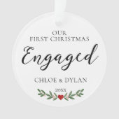 Premier Noël Engagé Photo Keepsaké Acrylique (devant)