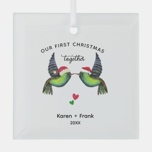 Premier Noël Ensemble Ornement - Inséparables (Recto)