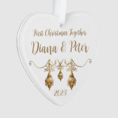 Premier Noël ensemble - ornement personnalisable (devant)