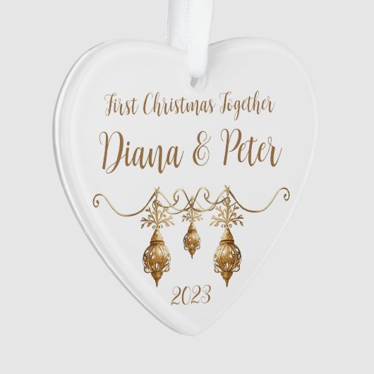 Premier Noël ensemble - ornement personnalisable (devant)