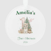 Premier Noël Fille Bébé Occidental Rose (dos)