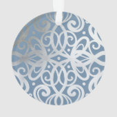 Premier Noël fleuri du bébé bleu et argenté de (dos)