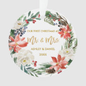 Premier Noël Floral or photo Retour (devant)