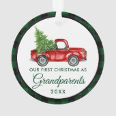 Premier Noël Grand-parents Camion Green Plaid (dos)