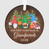 Premier Noël Grands-parents Gnomes Lumières en boi (dos)