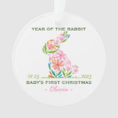 Premier Noël Lunaire de bébé Nouvel An Rabbit (devant)