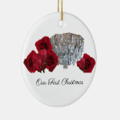 Premier Noël Lustre Rose Ornement (Droite)