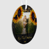 Premier Noël M. et Mme tournesols rustiques photo (devant)