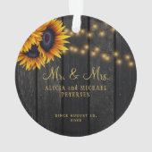 Premier Noël M. et Mme tournesols rustiques photo (dos)