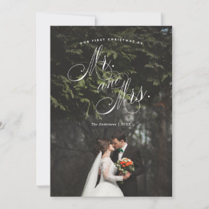 Premier Noël M. & Mme Carte photo de vacances