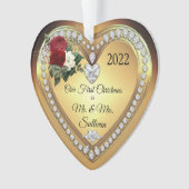 Premier Noël M. | Mme Gold Diamonds Keepsaké (devant)