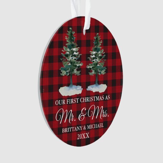 Premier Noël M. Mme Two Pines Red Plaid (devant)