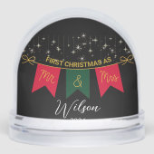 Premier Noël Marié Comme M. Et Mme Gold Script (Avant)