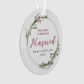 Premier Noël Marié Mini-couronne photo (devant)