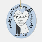 Premier Noël Marié Ornement (Gauche)