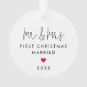 Premier Noël Marié Photo personnalisée Noël (dos)