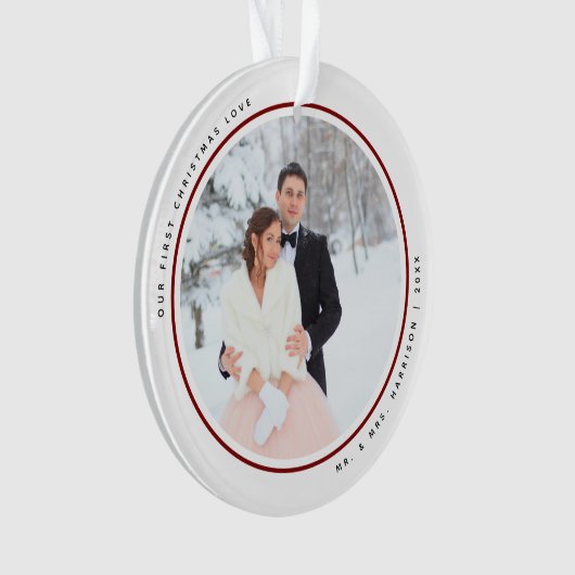 Premier Noël moderne M. et Mme 2 Photos Acryliques (devant)