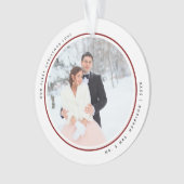 Premier Noël moderne M. et Mme 2 Photos Acryliques (devant)