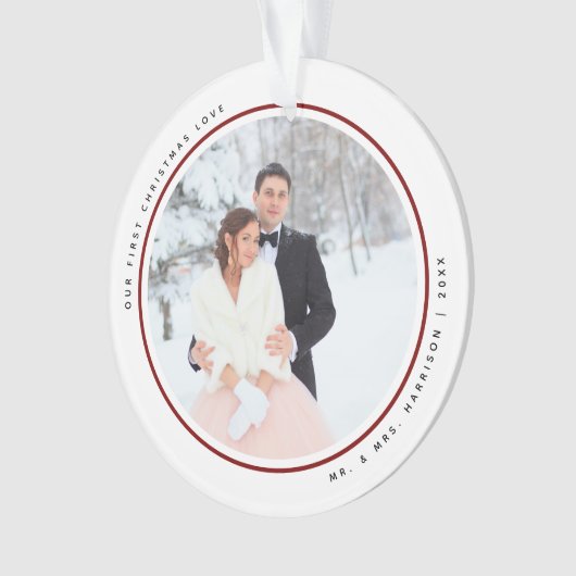 Premier Noël moderne M. et Mme 2 Photos Acryliques (devant)