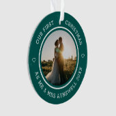 Premier Noël Mr & Mrs 2 Photo Modern Green (devant)