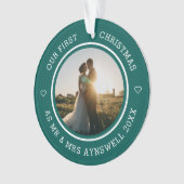 Premier Noël Mr & Mrs 2 Photo Modern Green (devant)