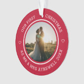 Premier Noël Mr & Mrs 2 Photo moderne Rouge (devant)