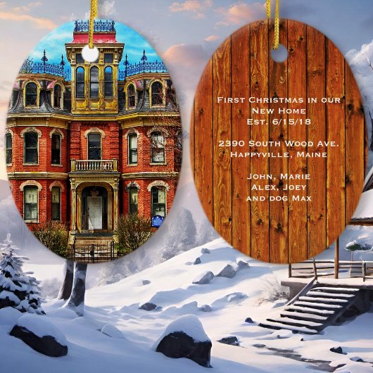 Premier Noël Nouveau Accueil Photo Ornement