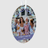 Premier Noël Nouveau Bébé Grands-parents Snowflake (devant)