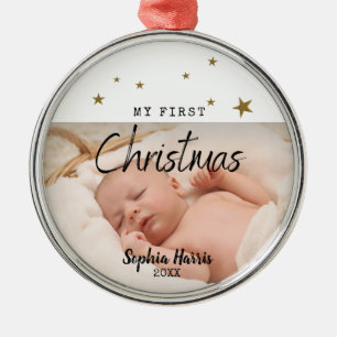 Premier Noël Nouveau bébé ornement métallique