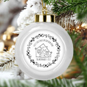 Premier Noël Nouveau foyer Ornement noir blanc