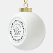 Premier Noël Nouveau foyer Ornement noir blanc (Droite)