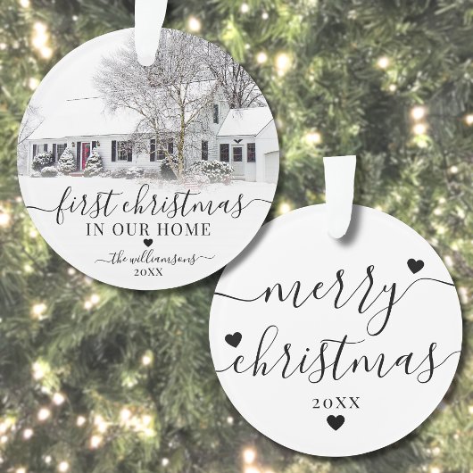 Premier Noël Nouvelle Maison Script Photo