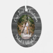 Premier Noël Ornement en métal marié (Avant gauche)