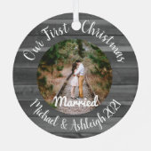 Premier Noël Ornement en métal marié (Verso)