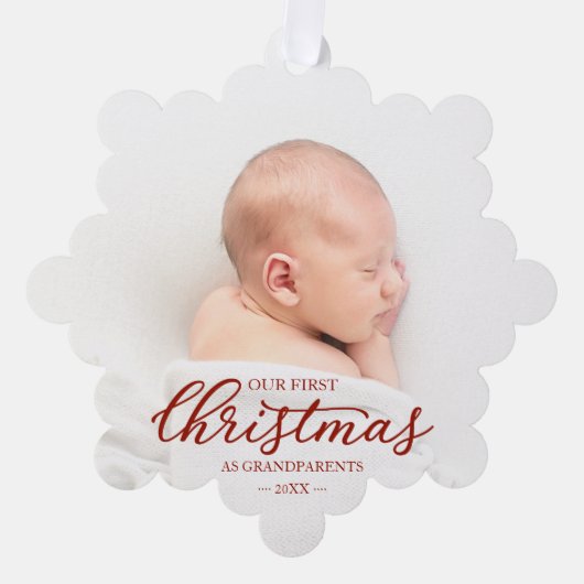 Premier Noël Ornement Grands-Parents (Recto)