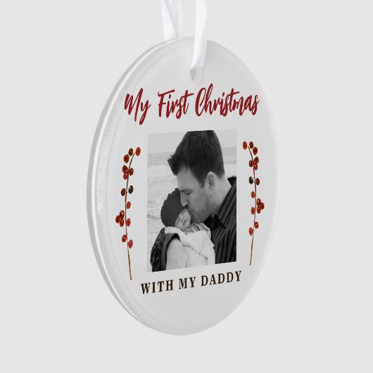 Premier Noël papa et bébé 2 photo (devant)