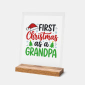 Premier Noël Papy Chapeau de Père Noël (Angle)