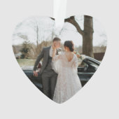 Premier Noël personnalisé Engagé Cadeau Ornament (dos)