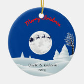 Premier Noël personnalisé ensemble ornement (Devant)