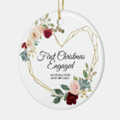 Premier Noël personnalisé ornement engagé (Gauche)