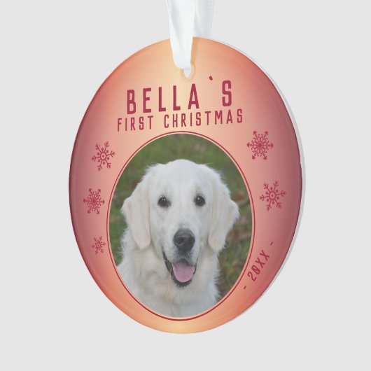 Premier Noël Red Snowflake Puppet Photo (devant)