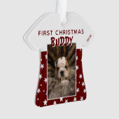 Premier Noël Red Star Motif Chien Chien Chien Chie (devant)