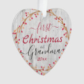 Premier Noël rustique en grand-mère une photo (devant)