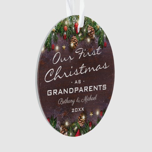 Premier Noël rustique en grands-parents (devant)